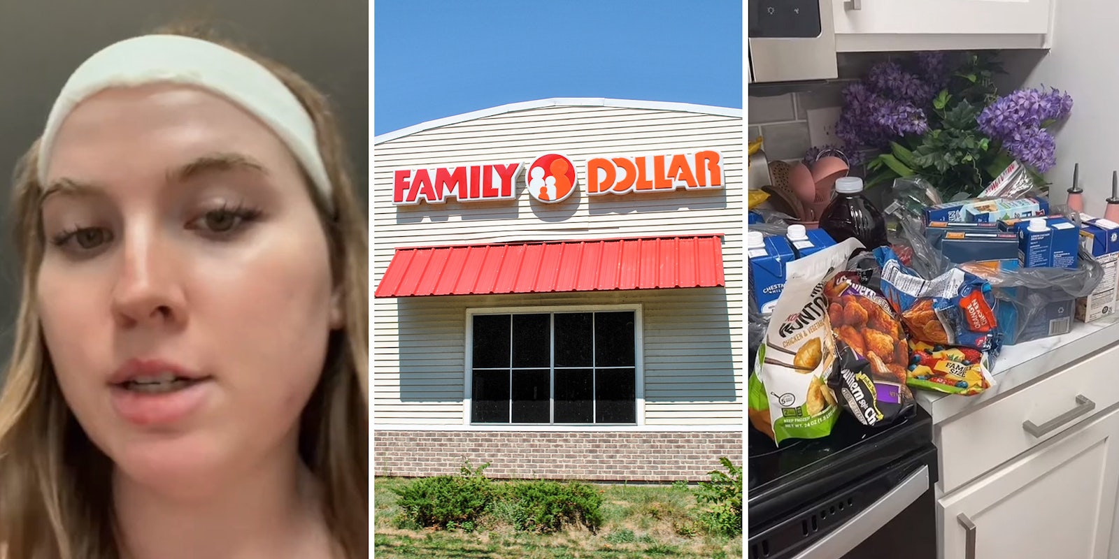 Shopper says she cut nearly $100 off her grocery bill by shopping at Family Dollar.