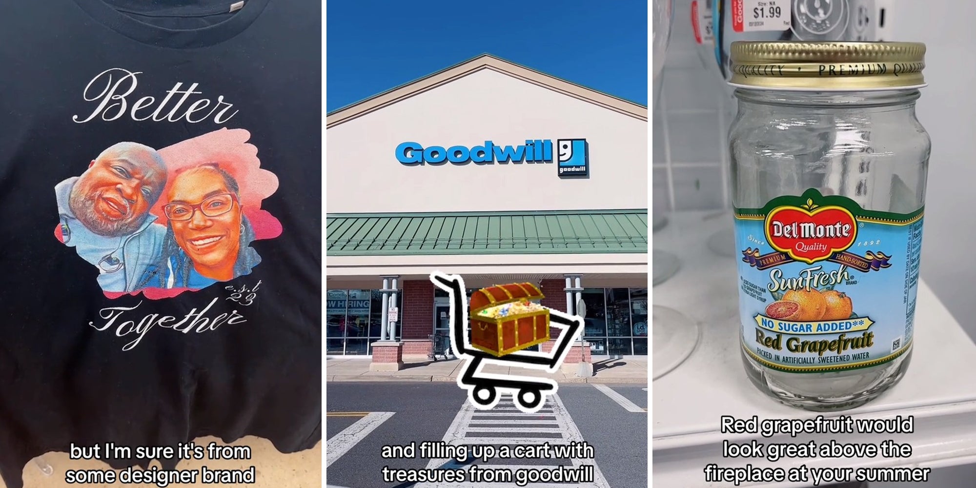 Goodwill customer finds used items for sale in-store.