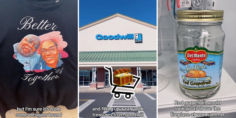 Goodwill customer finds used items for sale in-store.