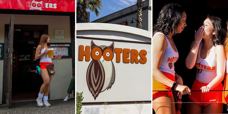 Hooter Girls Working and talking to each other.