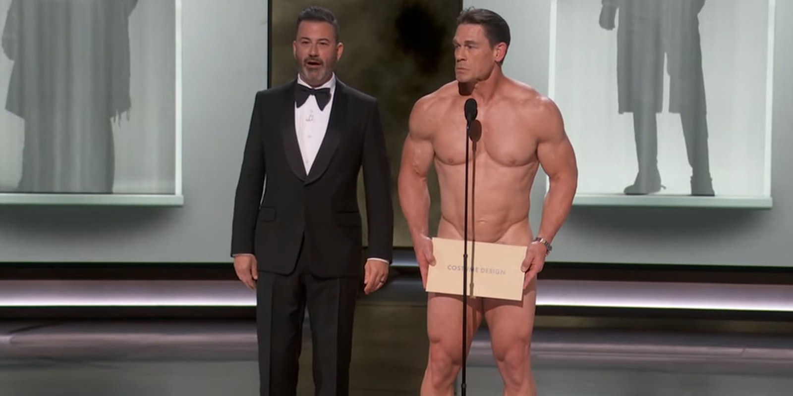 Jimmy Kimmel and John Cena at the Oscars