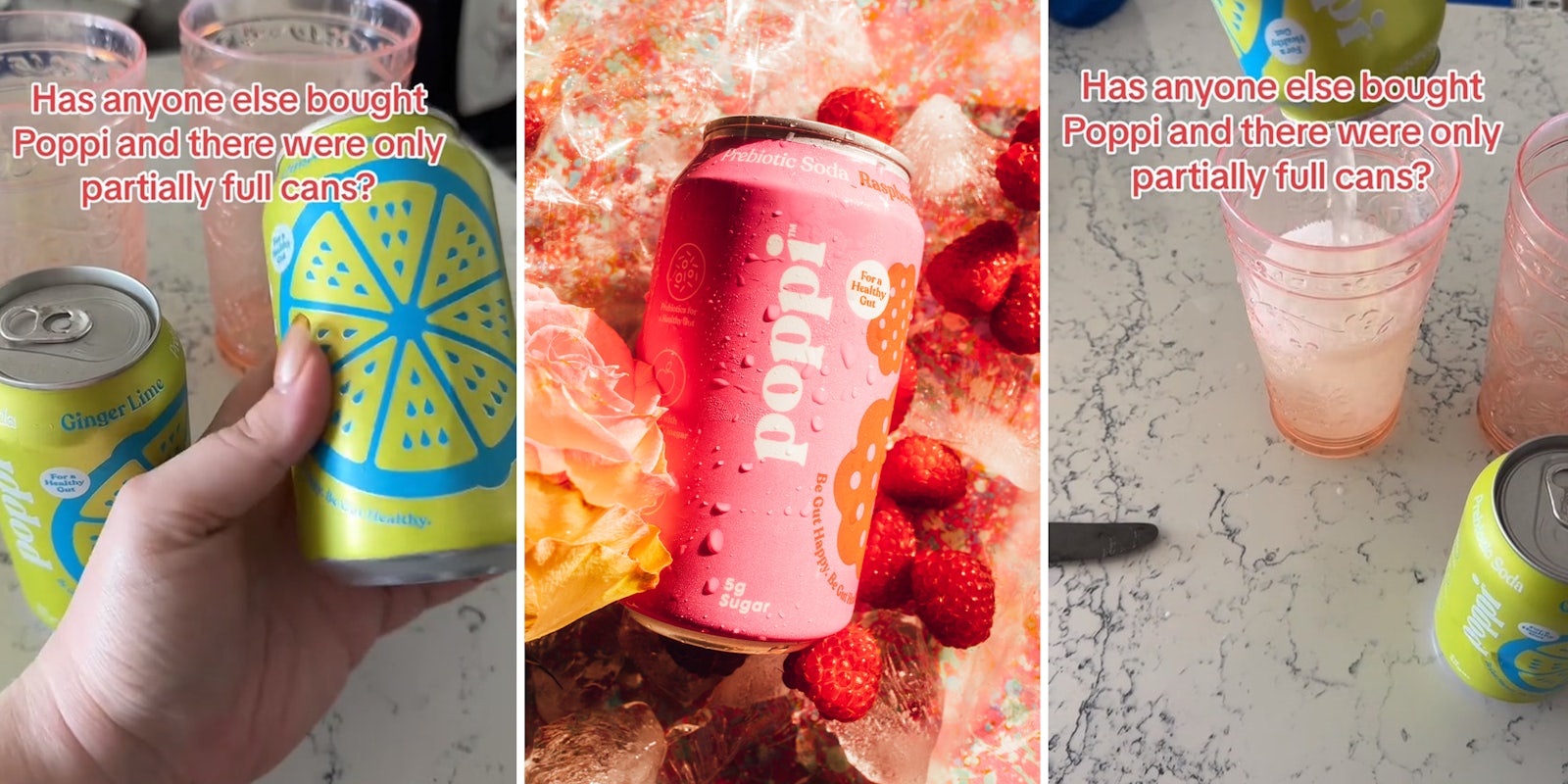 Customer calls out Poppi soda for half-filled cans