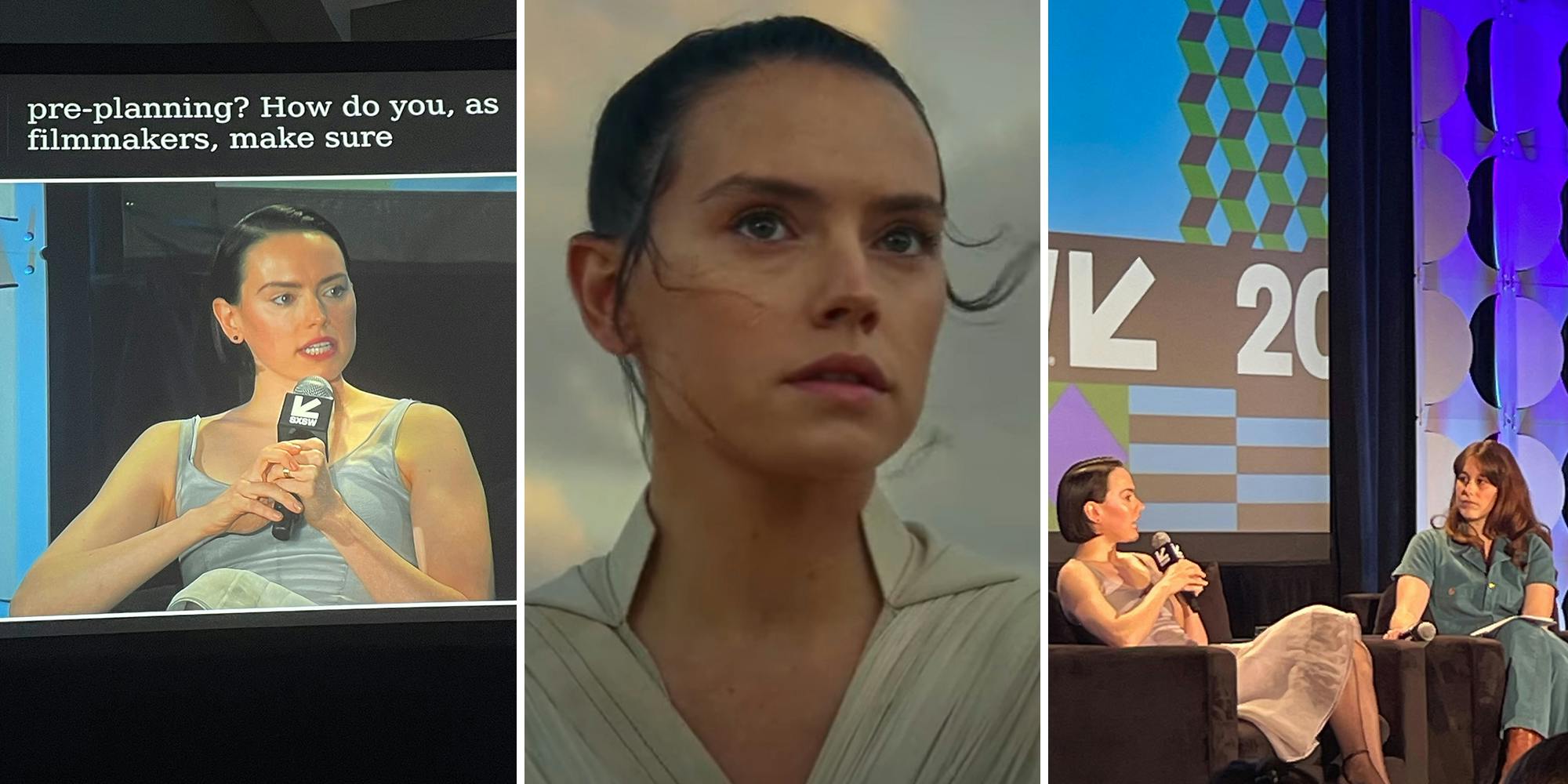 Daisy Ridley talking at SXSW Panel; Star Wars: The Rise Of Skywalker - Rey Uses Force Lightning