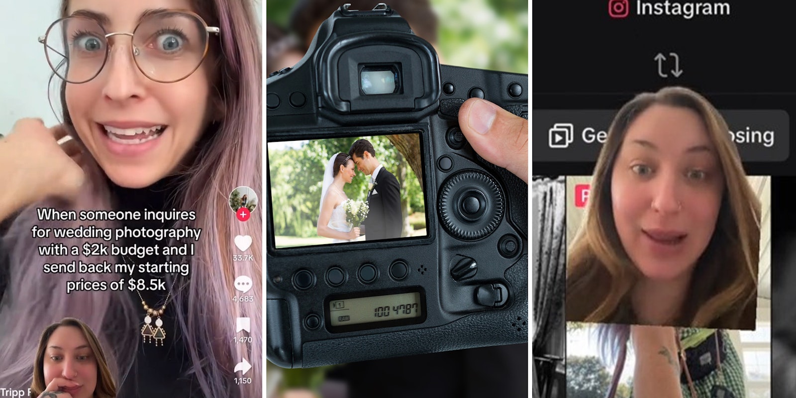 The internet is mad at a wedding photographer whose services start at 8.5K