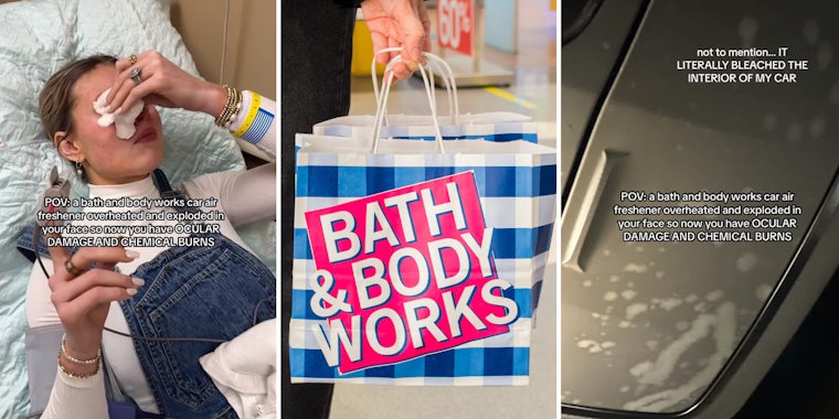 Woman says Bath & Body Works car air freshener sent her to the hospital