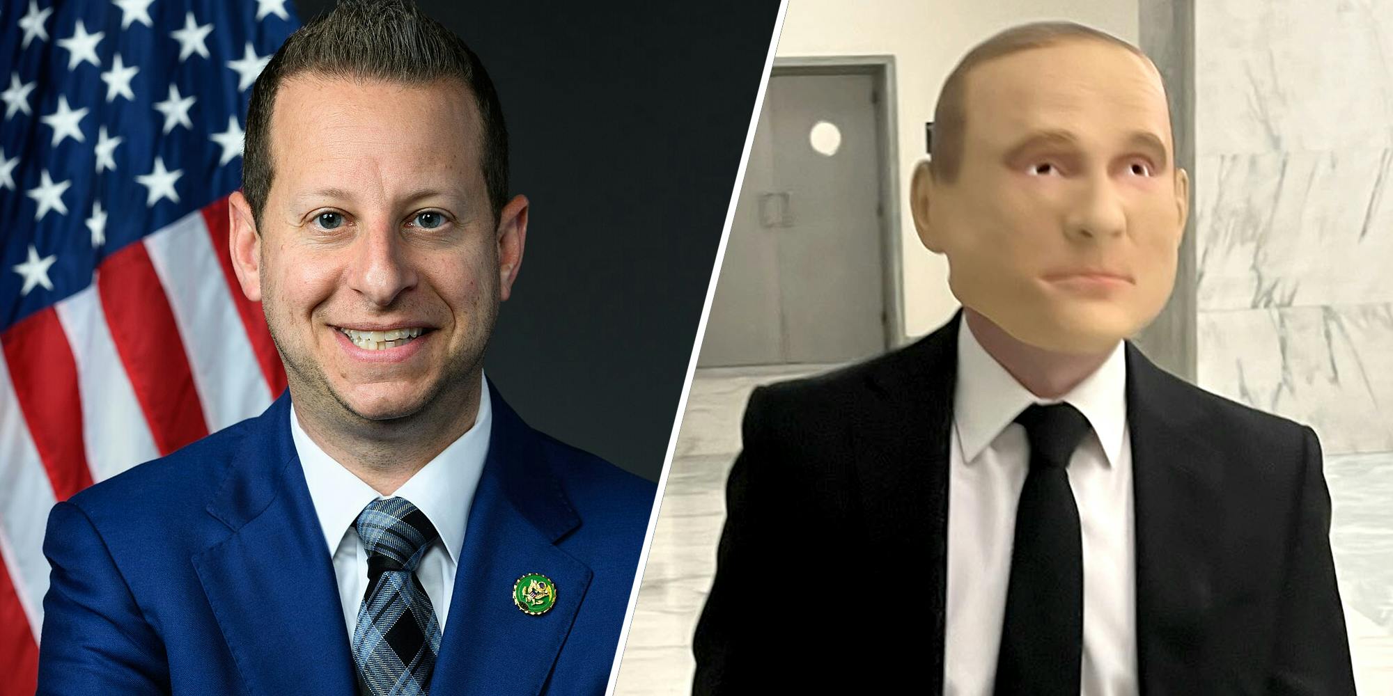 Jared Moskowitz(l), Jared in Putin Mask(r)