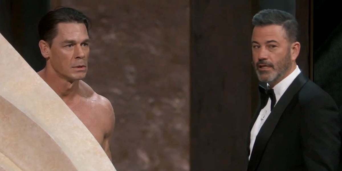 John Cena Presents Oscar Wearing Nothing Thanks To Prank