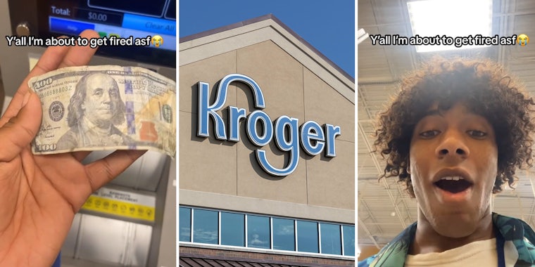 Kroger worker says he accidentally accepted fake $100, thinks he’s going to the get fired