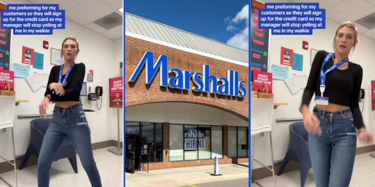 Marshalls worker shows the lengths she’ll go to push store credit cards so her manager will ‘stop yelling’