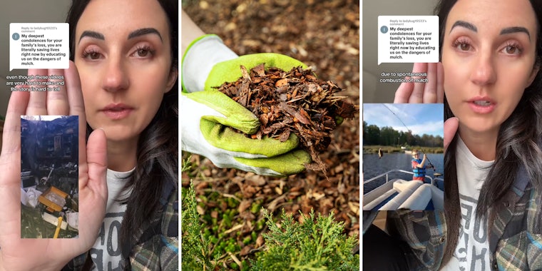 Woman warns against mulch after it ‘spontaneously’ catches fire, causes tragedy