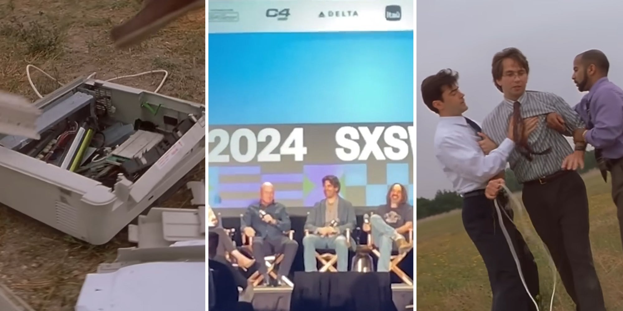 Mike Judge explains how the studio tried to cut the rap music from “Office Space” at 25th anniversary reunion during the #SXSW Hollywood Reporter’s panel