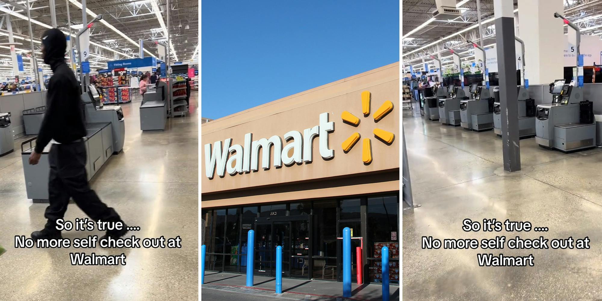 Walmart Customer Shows No More Self-Checkout as Guards Patrol