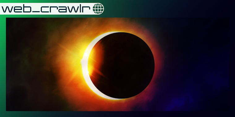 An eclipse. The Daily Dot newsletter web_crawlr logo is in the top left corner.