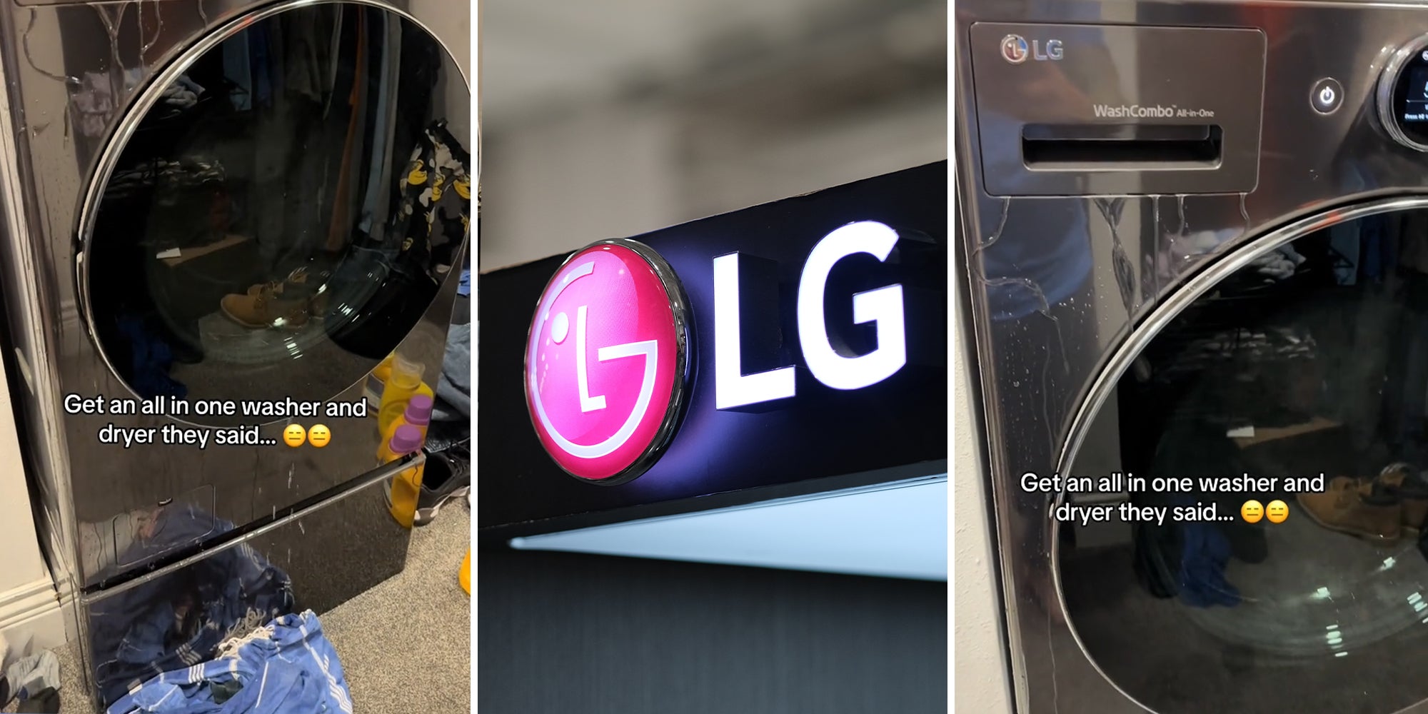 Woman buys all-in-one washer dryer from LG