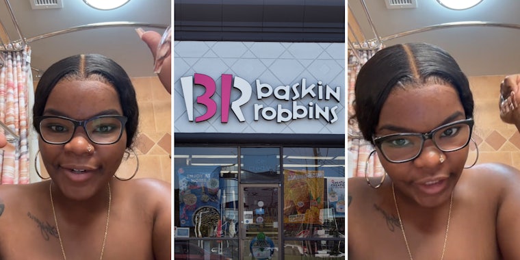 Customer says Baskin Robbins worker clocked her after she caught him in a lie