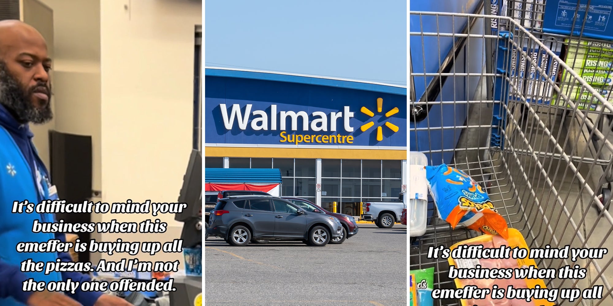 Walmart shopper catches fellow customer buying all the frozen pizzas, reselling them per slice across the street