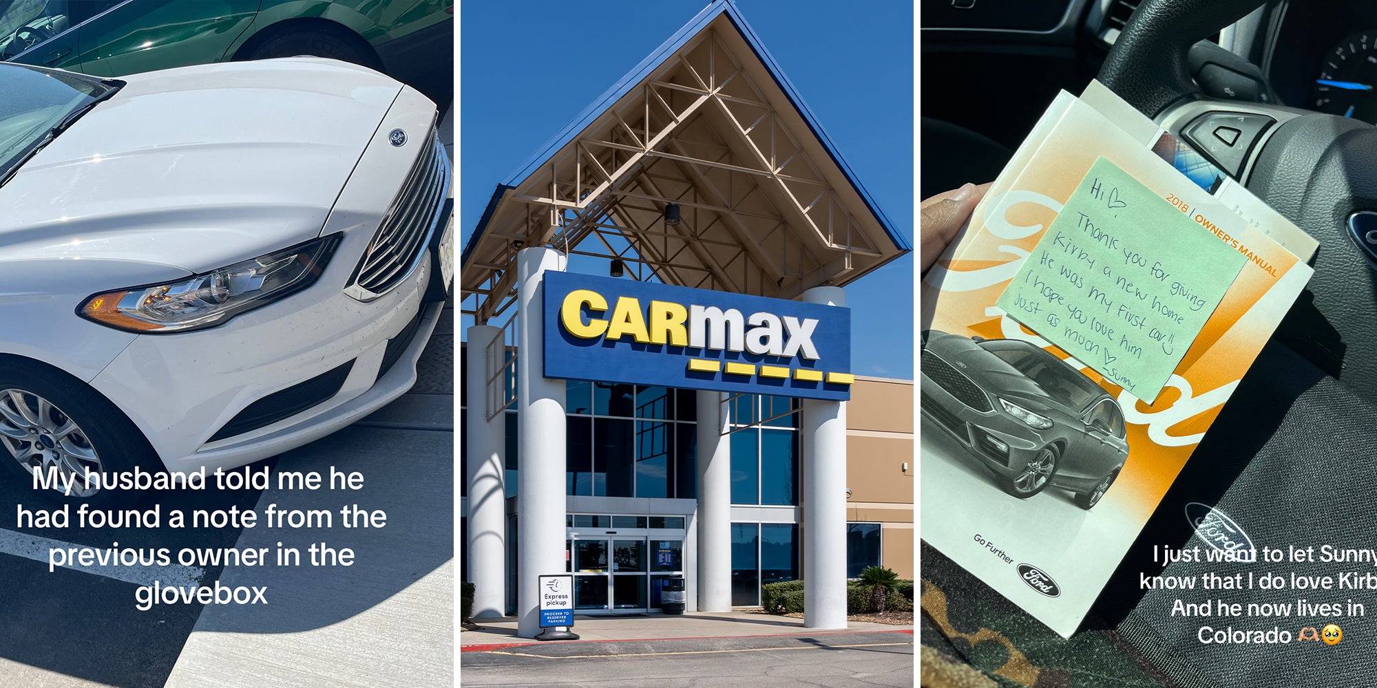 CarMax customer find note from previous owner to them in car’s glovebox
