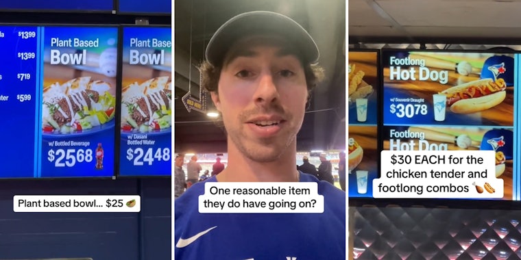 Major League Baseball fan goes to concession stand