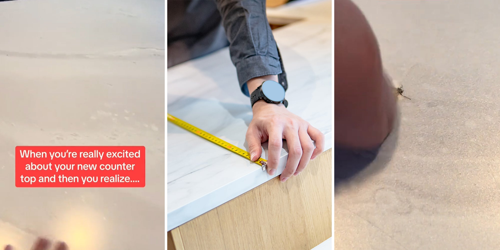 Homeowner gets new countertop installed, then notices something unusual