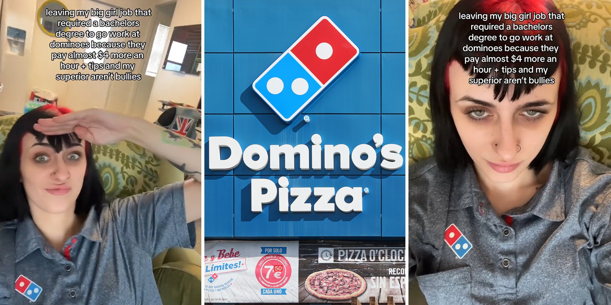 Woman Quits Bachelor’s Degree Career to Work at Domino’s