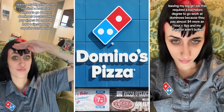 Domino’s worker says she makes $4 per hour more there than at her corporate job that required Bachelor’s degree
