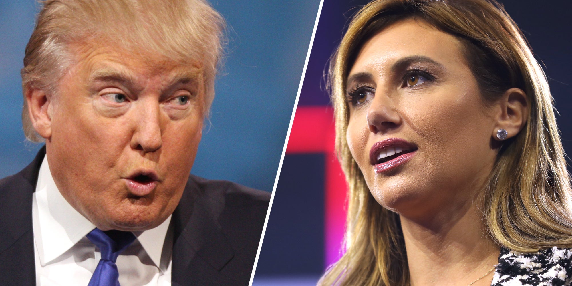 Donald Trump(l), Alina Habba(r)