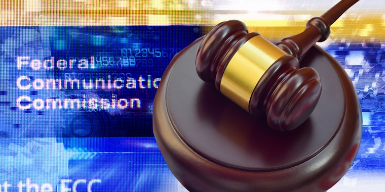 Judges gavel over FCC