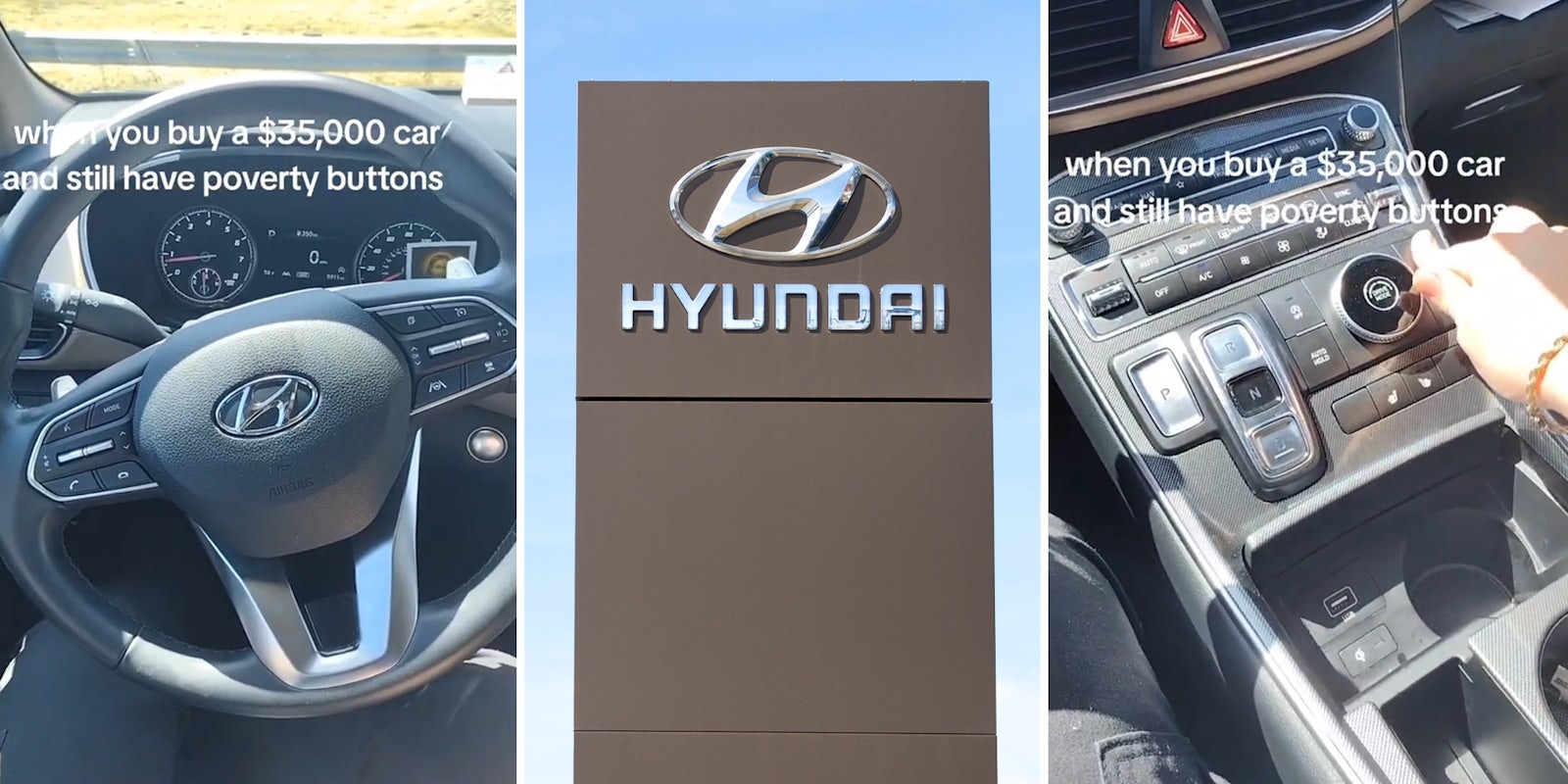 Hyundai driver says his $35,000 car still has 'poverty buttons'