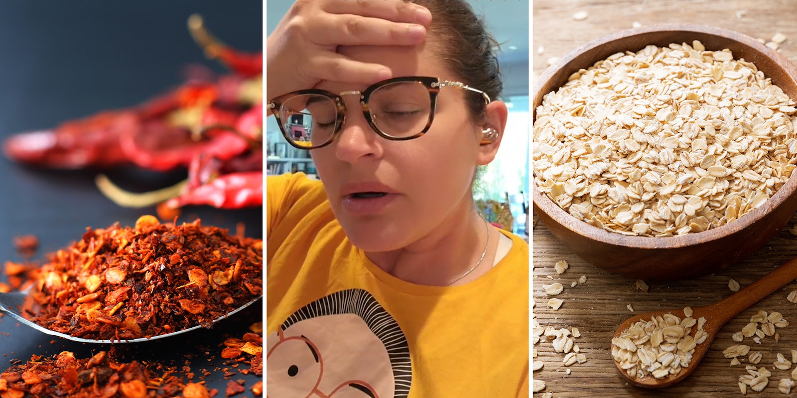 Woman finds something unusual in her red pepper flakes, oatmeal