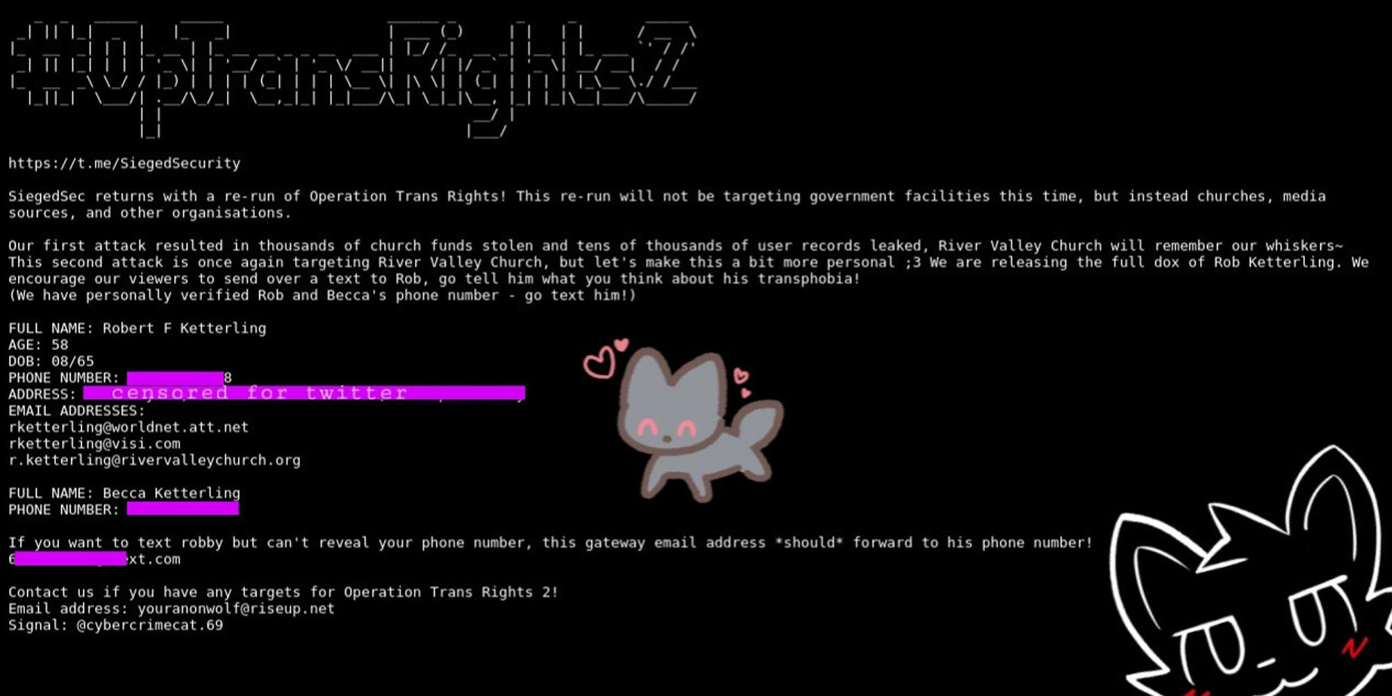 The furry hackers in SiegedSec launch campaign #OpTransRights