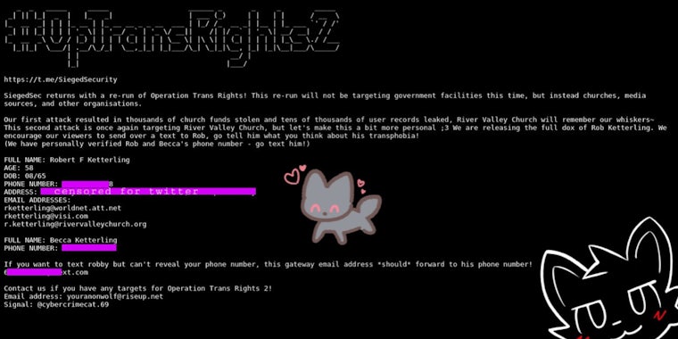 The furry hackers in SiegedSec launch campaign #OpTransRights