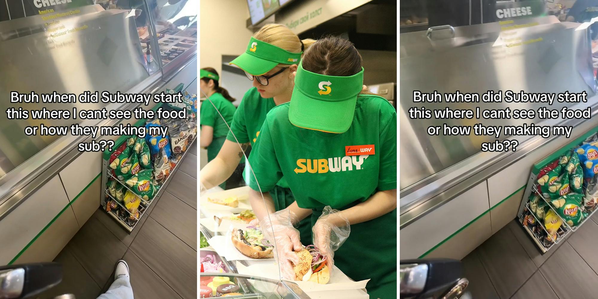 ‘We’re supposed to tell customers it’s to keep it cold but…’: Subway customer questions new cover hiding meats, says it makes it impossible to see sandwich being prepared
