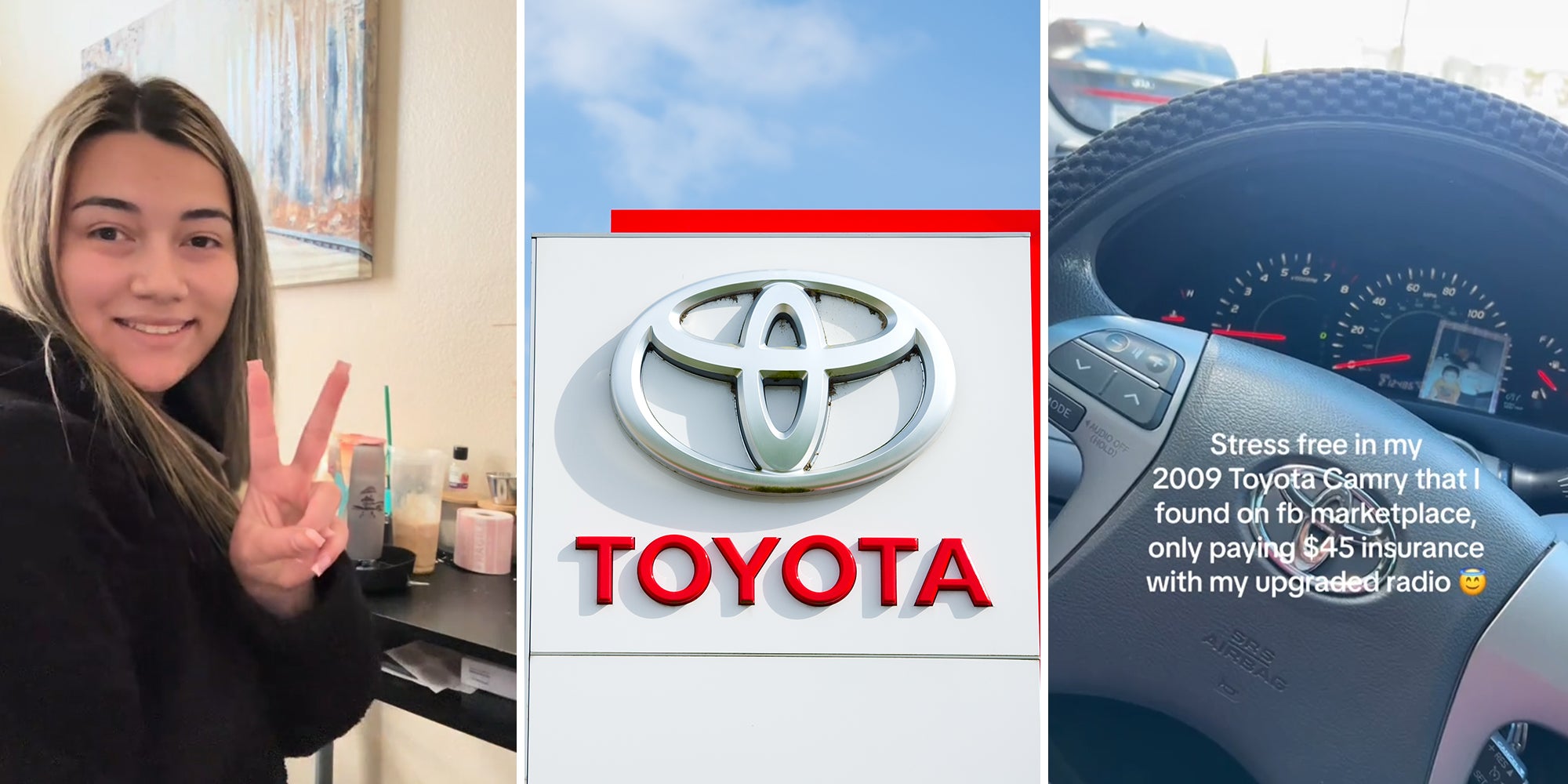 Driver says she's only paying $45 in insurance after finding Toyota Camry on Facebook Marketplace