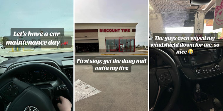 Drivers are having ‘car maintenance days’ where they go to Discount Tire.