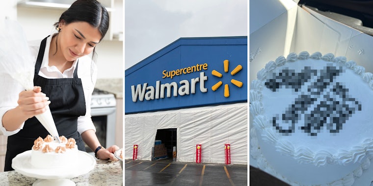 Customer slams Walmart after bakery wrote instructions on top of cake