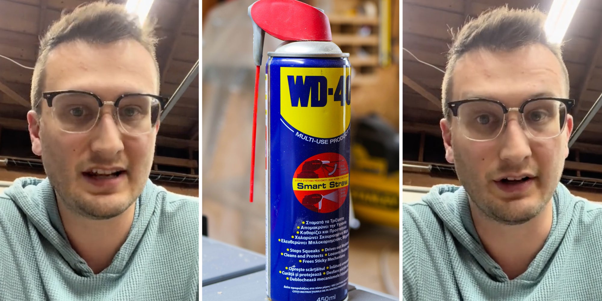 Man talking(l+r), WD 40