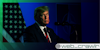 Former President Donald Trump with his eyes closed. The Daily Dot newsletter web_crawlr logo is in the bottom right corner.