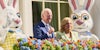 WASHINGTON, D.C., USA - APRIL 10, 2023: President Joe Biden and First Lady Jill Biden attend the annual Easter Egg Roll on the South Lawn of the White House on April 10, 2023 in Washington, D.C.