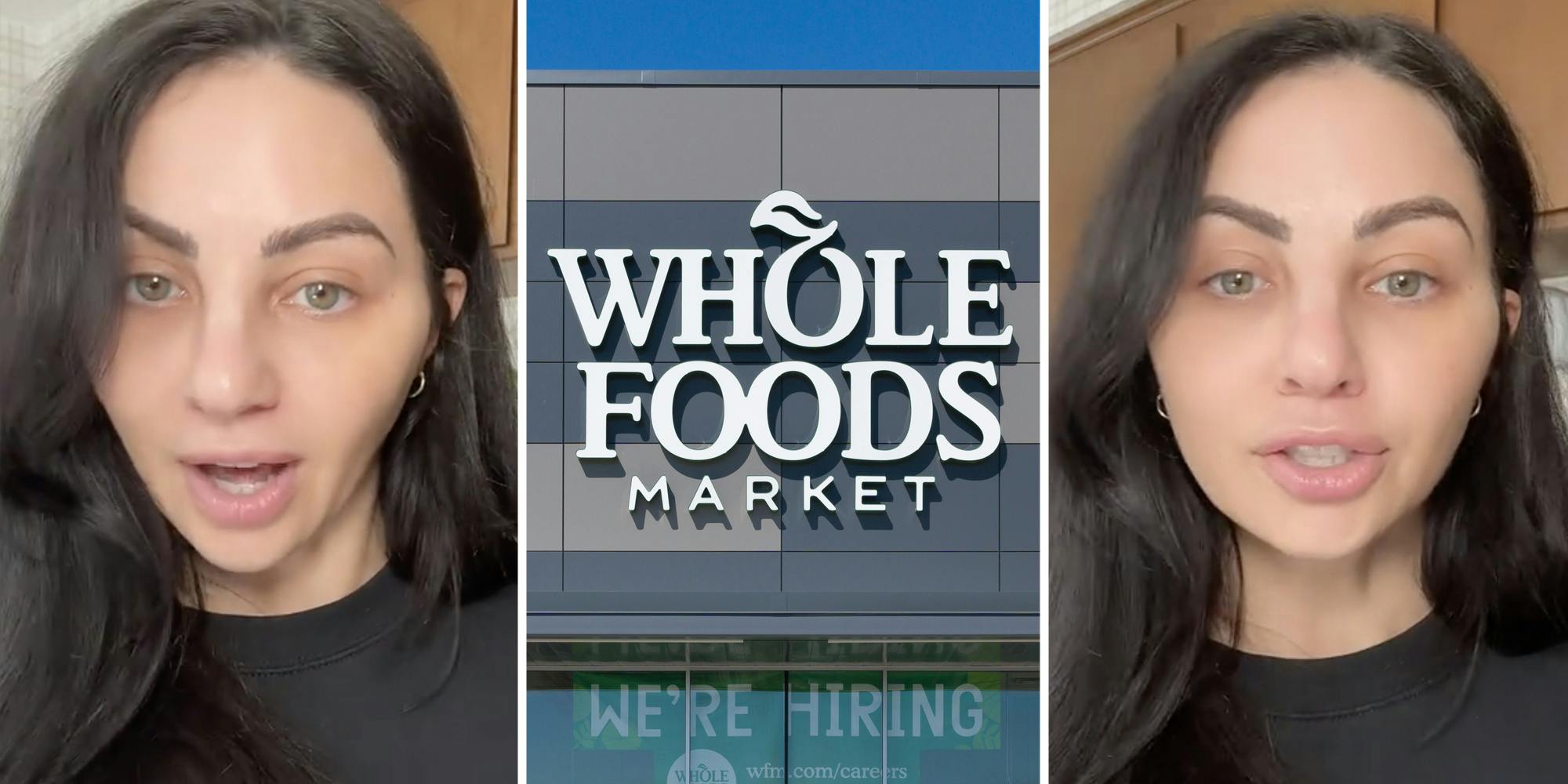 Woman talking(l+r), Whole Foods Market(c)