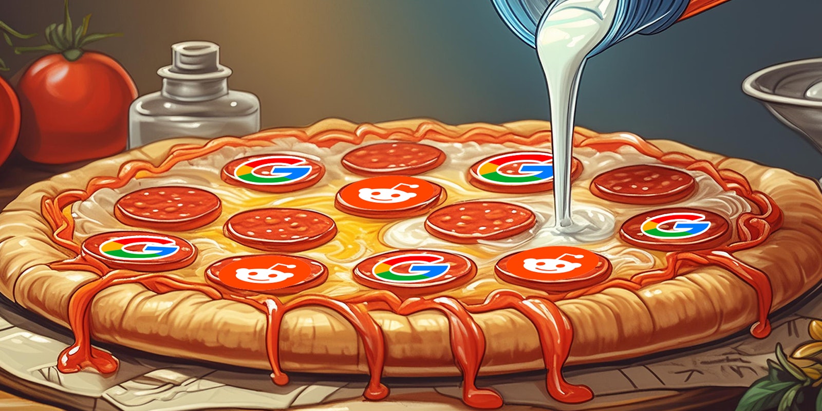 Google's AI Overview tool suggests adding glue to pizza sauce to stop the cheese from sliding off