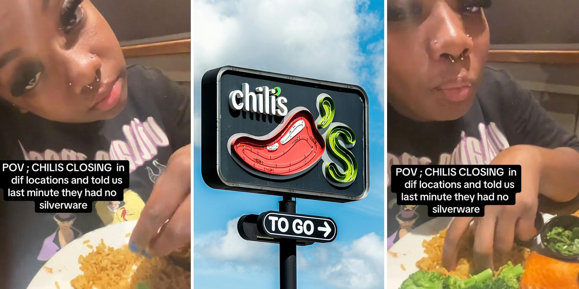 Chili’s customers have to eat rice their with hands after being told there is no silverware