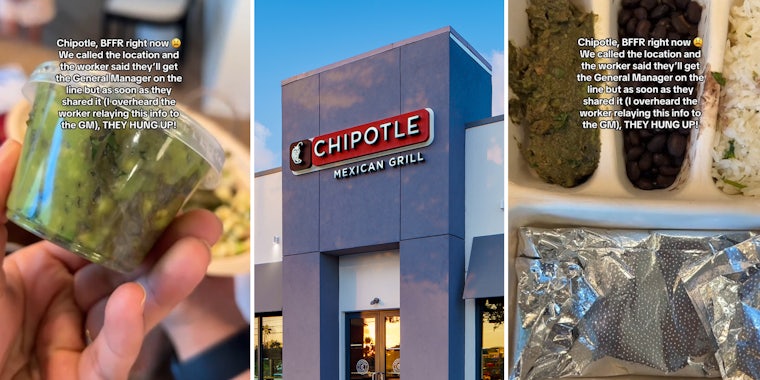 Chipotle customer gets served brown guac in bowl