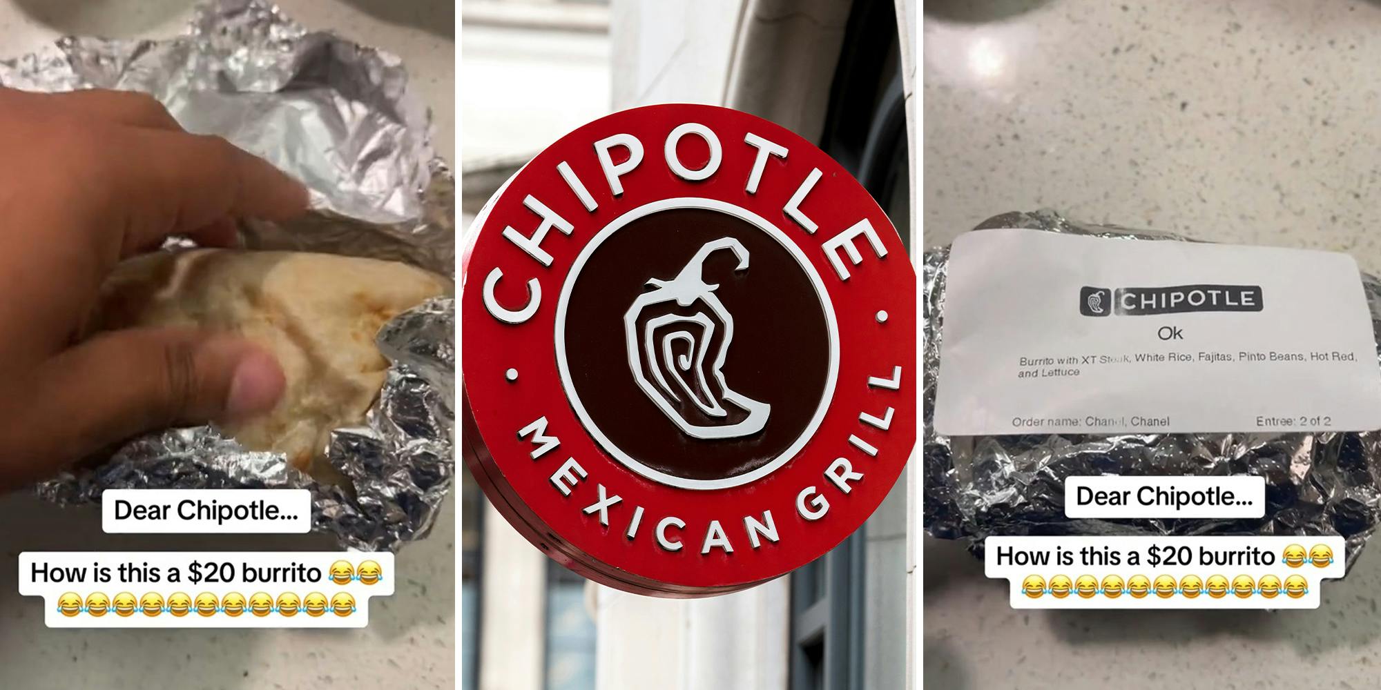 Chipotle customer orders double meat steak burrito. He can’t believe what he received