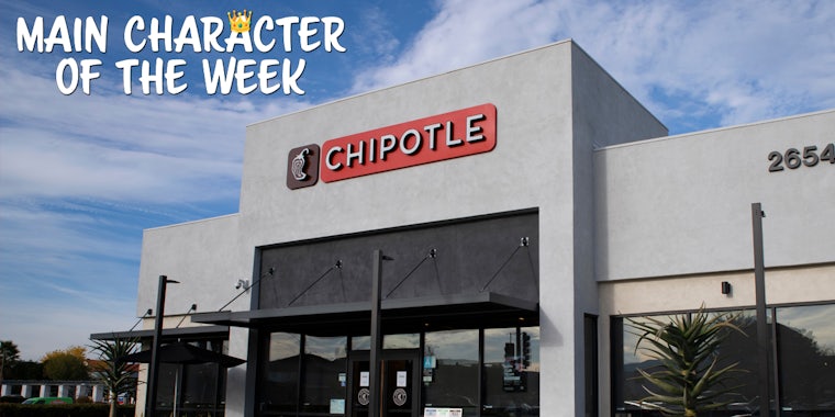 Chipotle with main character of the week logo