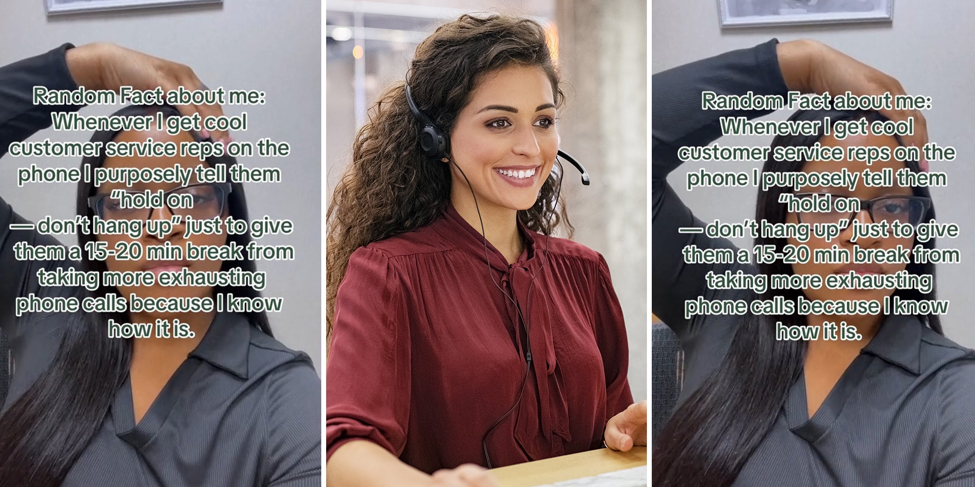 Woman shares how she tries to help customer service workers on the phone