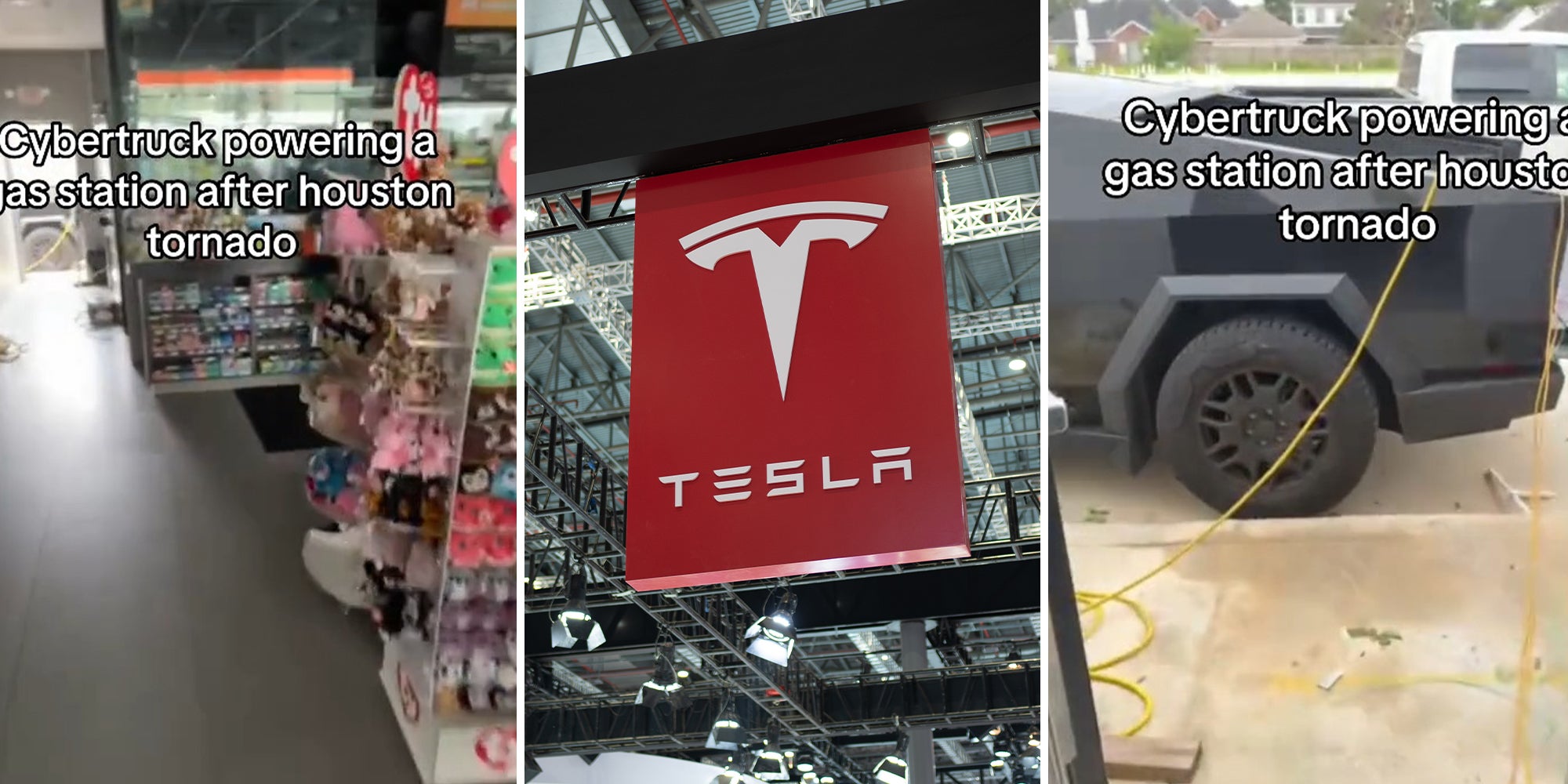 Cybertruck Powers Gas Station After Tornado in Houston