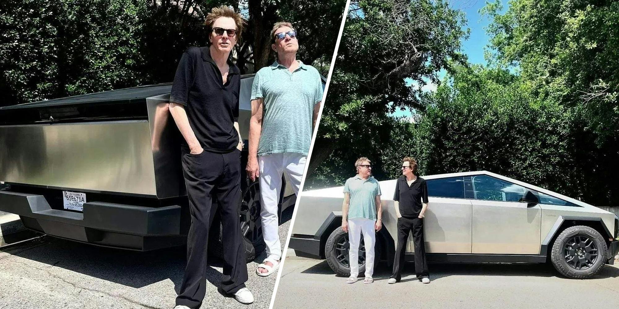 Duran Duran poses with Tesla (two split)