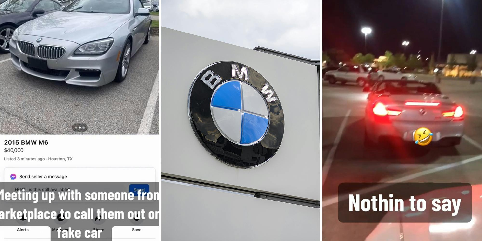 Man meets up with seller on Facebook Marketplace to confront them over fake BMW