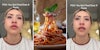 Woman cries after getting fired over pasta dish