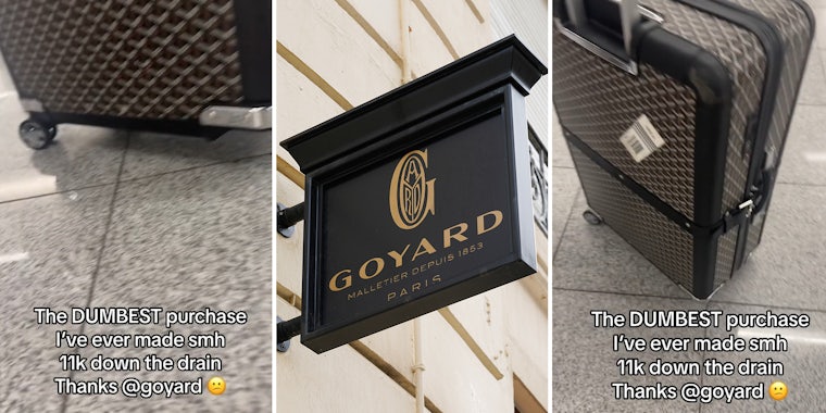 Traveler says Goyard roller luggage was the ‘dumbest purchase’ ever made after what happened to it in airport